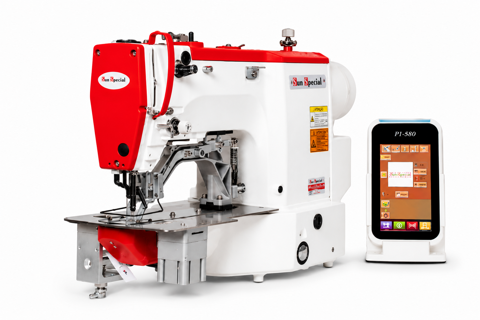 MÁQUINA DE COSTURA INDUSTRIAL TRAVETE ELETRÔNICA PARA REFORÇO SUN SPECIAL SS430-DC-J-H-DH – 220V