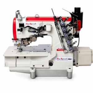 Máquina de Costura Industrial Galoneira Plana Eletrônica Direct Drive com Corte de Linha SS858-ED-01-CBX-364-UT - Sun Special