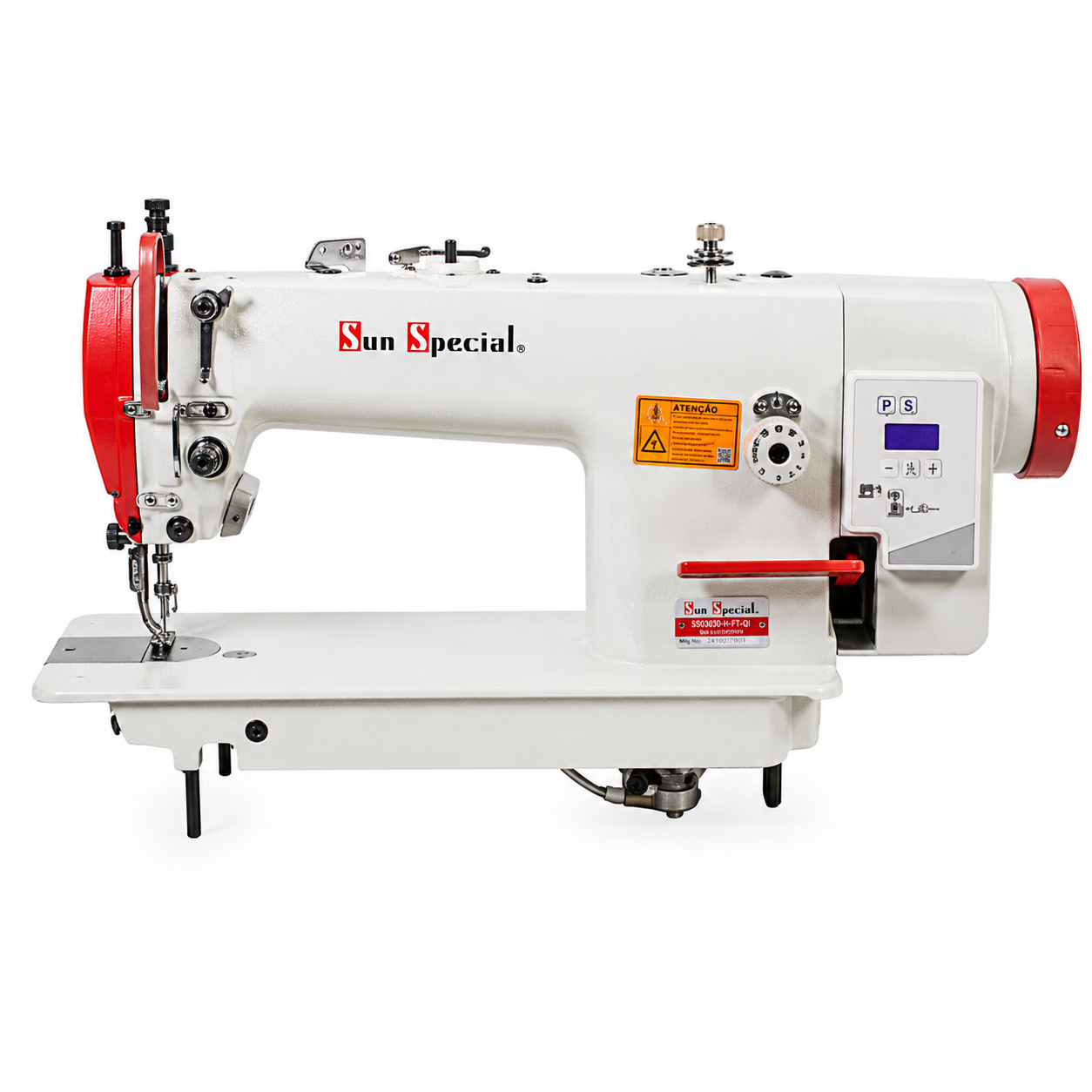 Máquina de Costura Industrial Reta Transporte Duplo Direct Drive 8 mm SS0303D-H-FT-QI - Sun Special