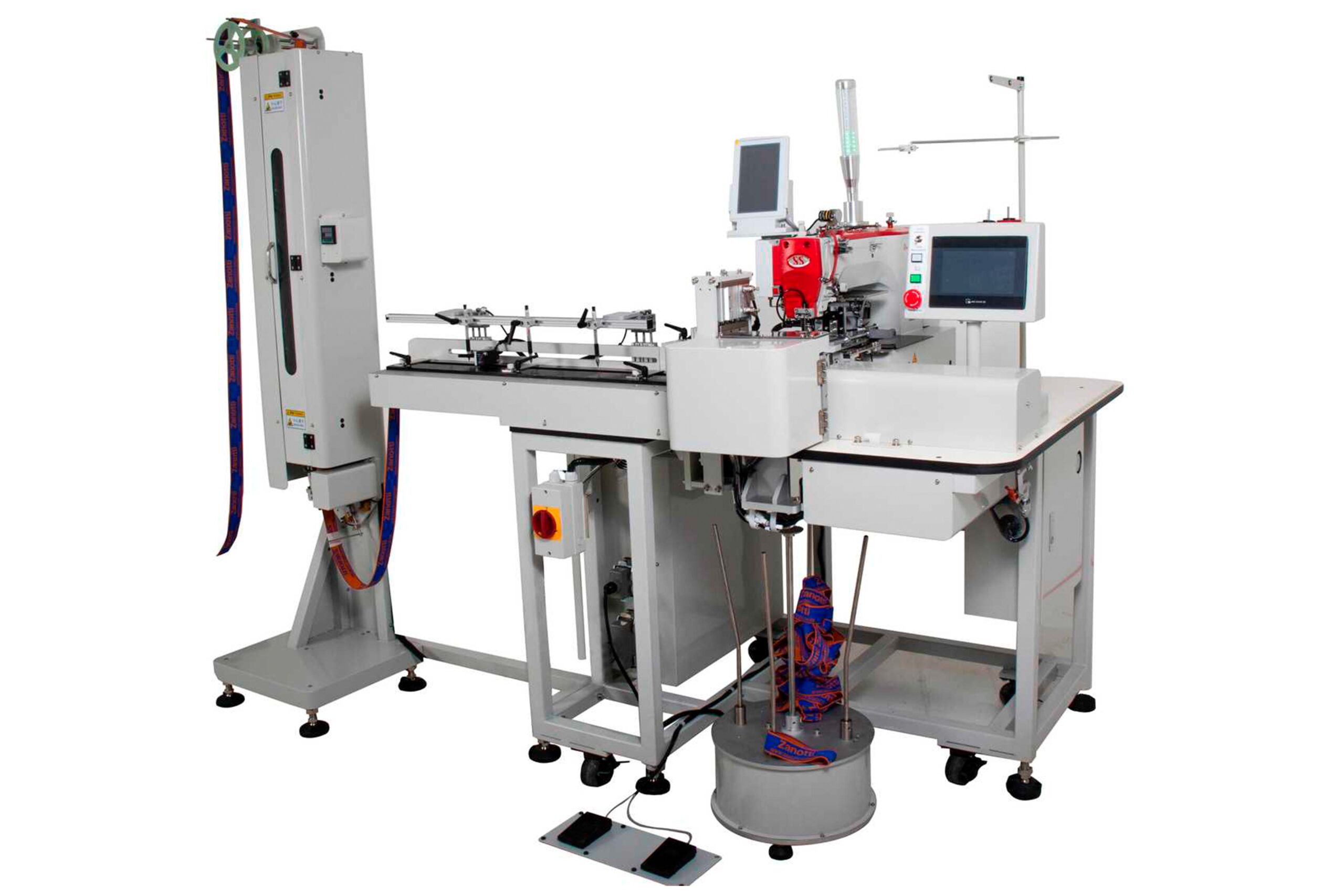 Máquina de Costura Industrial Filigrana Pneumática Automática para Emendar Elástico SS1613A 220V Sun Special