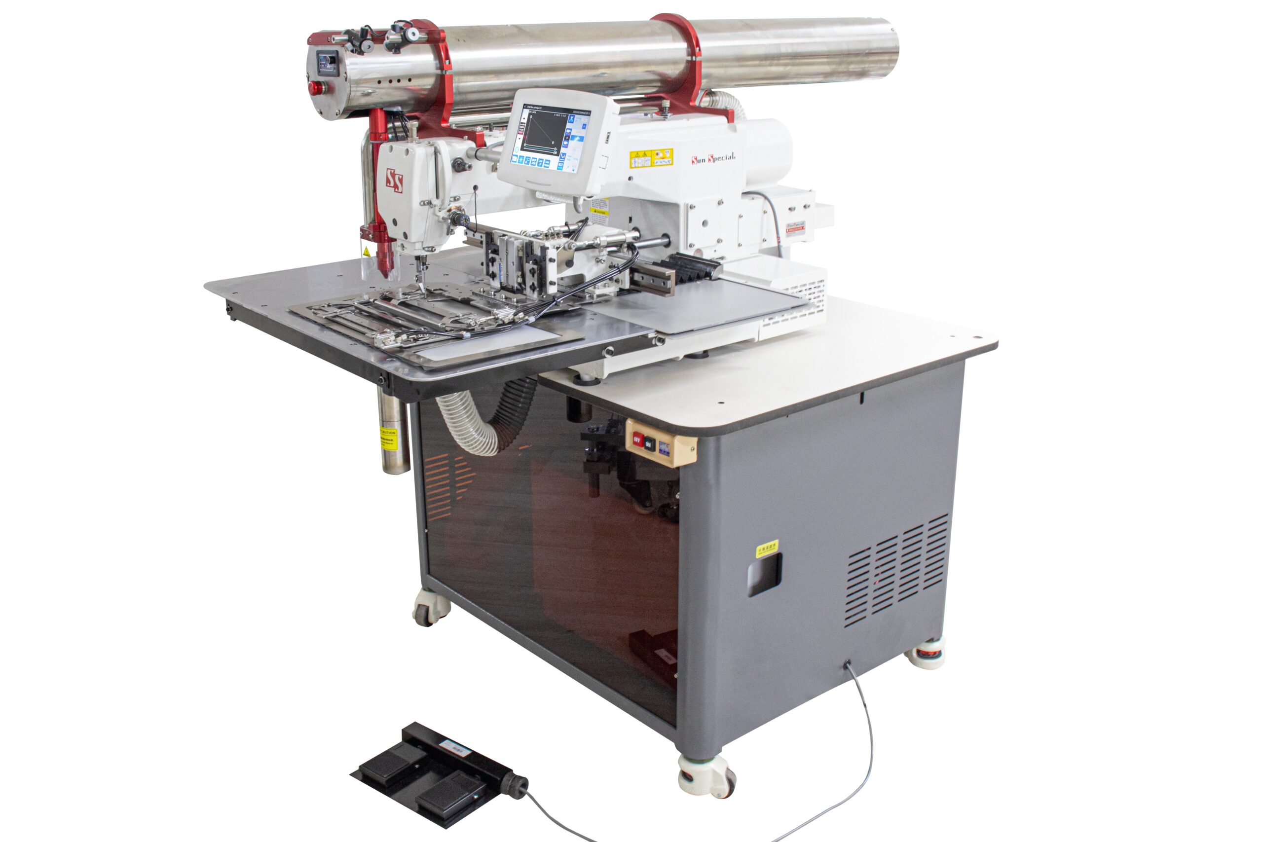 Máquina de Costura Industrial Filigrana Pneumática com Corte a Laser 40x20 cm SS4020-2D-QQ-DH NEW 220V - Sun Specia