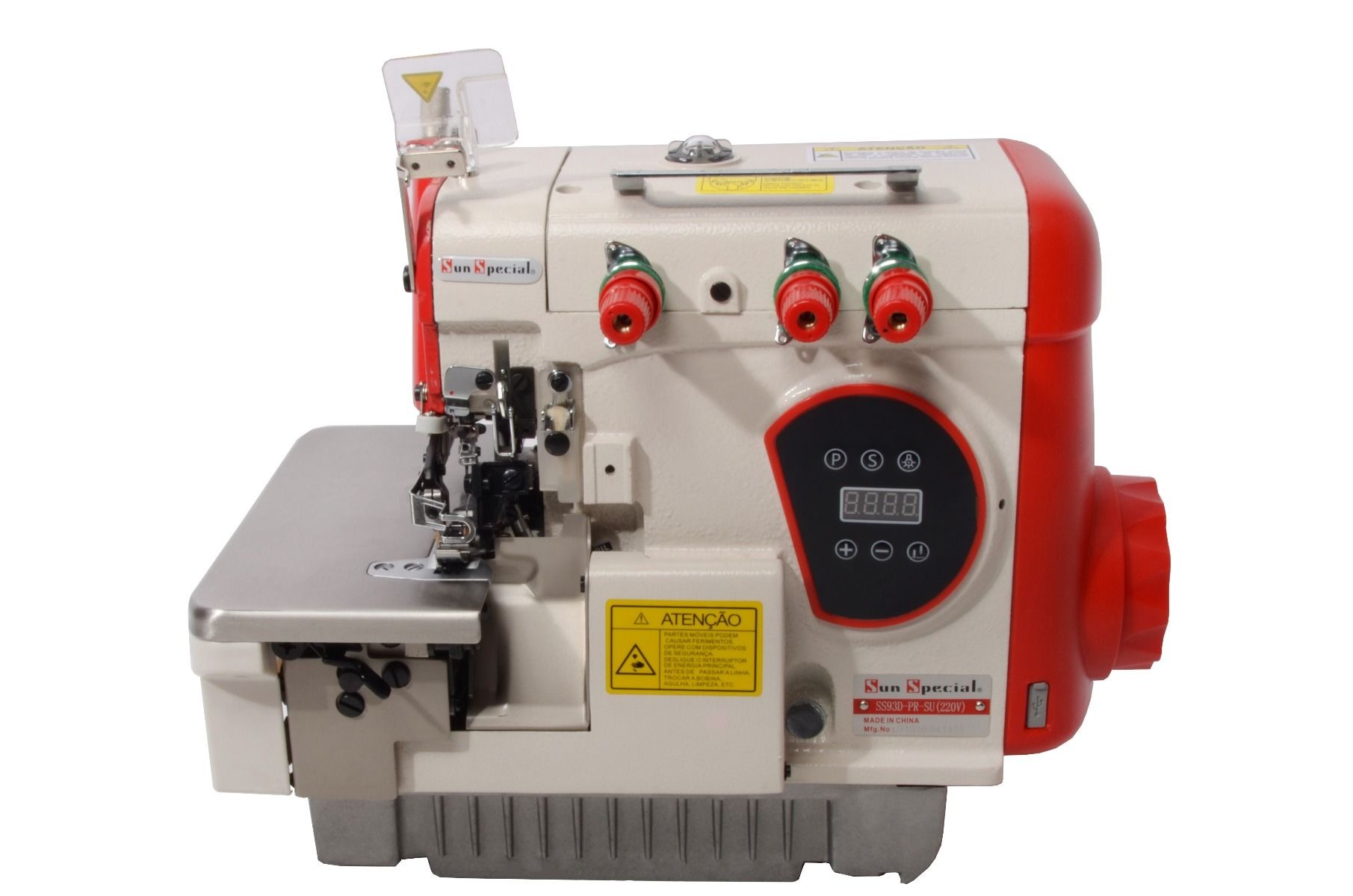 Máquina Costura Overlock Industrial Direct Drive Control Box Acoplado Cabeçote SS93D-PR-SU - Sun Special