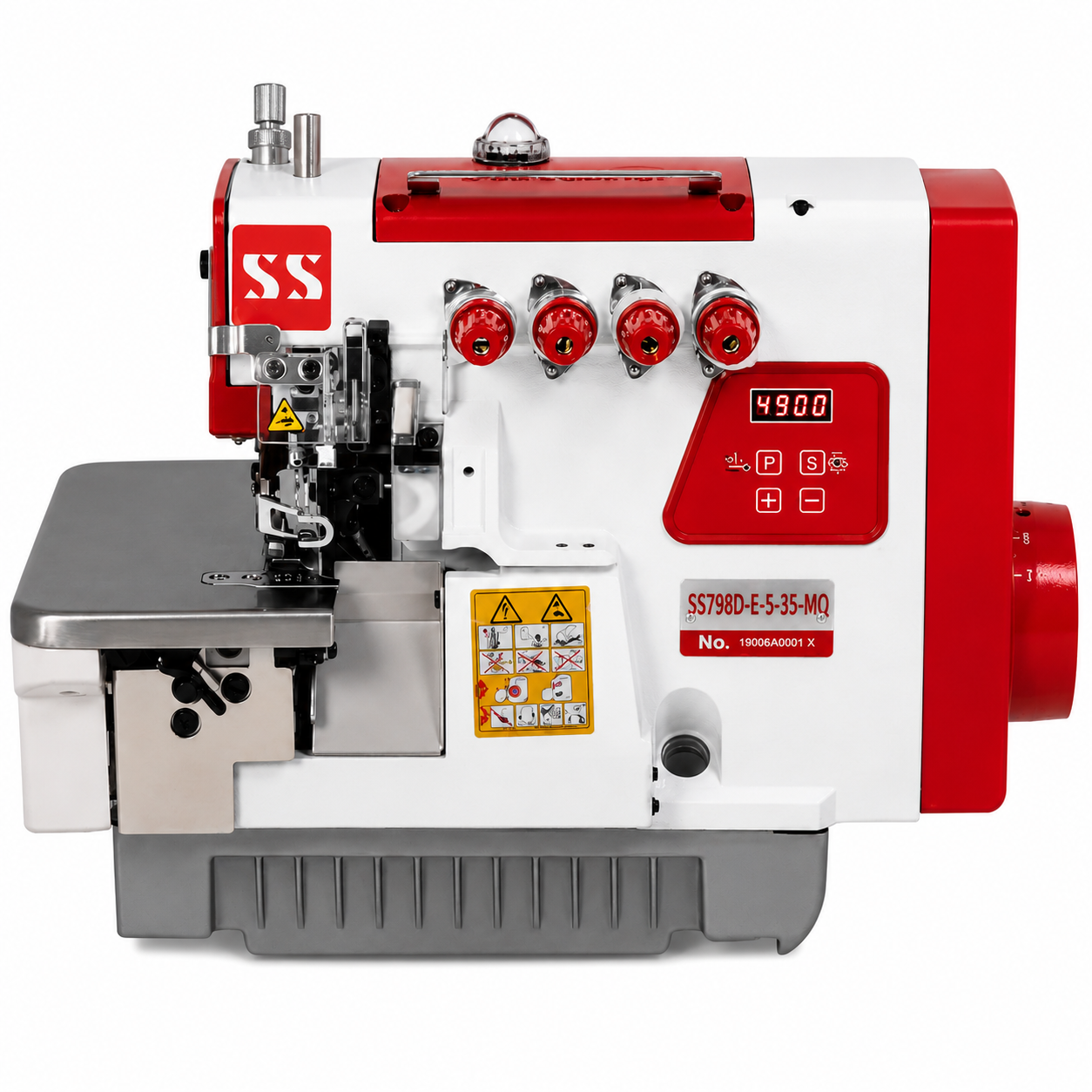 Máquina Interlock Industrial Sun Special SS798D-E-5-35-MQ 05 Fios Direct Drive Profissional Completa